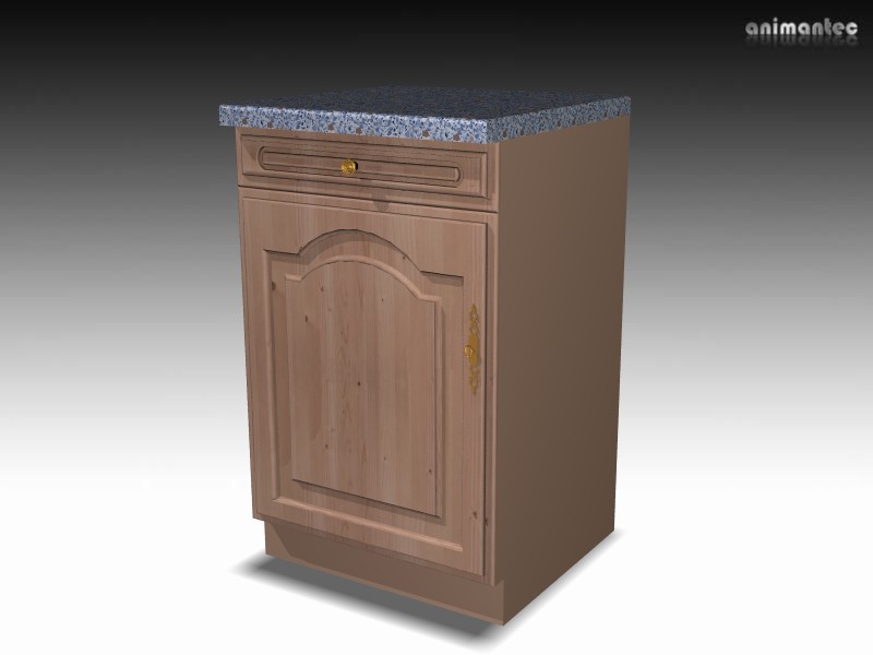 3D Modell Küchenunterschrank als CAD Küchenmöbel